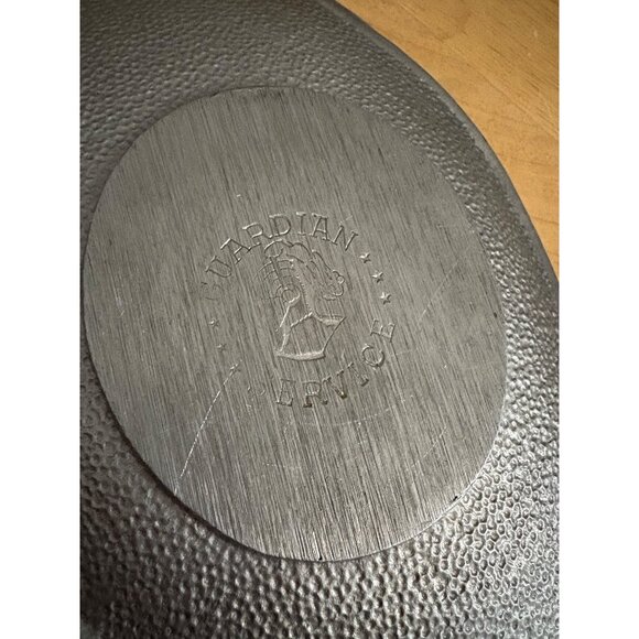 Guardian Service Hammered Aluminum Gravy Boat Matching Drip Plate Underplate - Picture 11 of 11